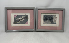 Load image into Gallery viewer, Framed Signed Abstract Mixed-Media Paper Collage Decorative Art Works 2 Pcs