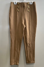 Load image into Gallery viewer, Zara Womens Brown Flat Front Skinny Leg Trouser Pants Size Medium