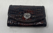 Load image into Gallery viewer, Brighton Womens Brown Croc-Embossed Patent Leather Crossbody Bag No Strap