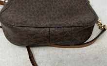Load image into Gallery viewer, Michael Kors Womens Mott Brown Signature Adjustable Strap Dome Crossbody Bag