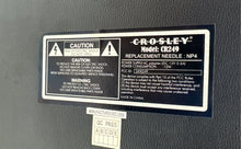 Load image into Gallery viewer, Crosley CR249 Black Portable Home Audio Keepsake Record Player Untested