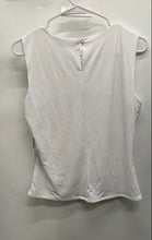 Load image into Gallery viewer, Calvin Klein Womens White Sleeveless Pleated Round Neck Blouse Top Size 6