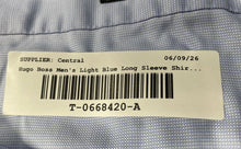 Load image into Gallery viewer, Hugo Boss Mens Light Blue Regular Fit Long Sleeve Dress Shirt Size 16