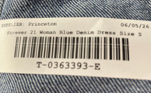 Load image into Gallery viewer, Forever 21 Womens Blue Denim Button Front Wide Strap Mini Dress Size Small