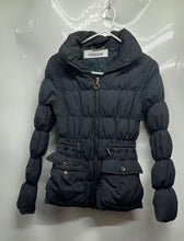 Load image into Gallery viewer, Zara Basic Womens Black Long Sleeve Collared Pockets Full-Zip Puffer Jacket Sz S