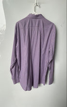 Load image into Gallery viewer, Hugo Boss Mens Purple Cotton Long Sleeve Sharp Fit Collared Dress Shirt Size 17