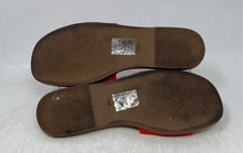 Load image into Gallery viewer, Jason Wu Womens Brown And Red Open Toe Slip-On Flat Heels Slide Sandals Size 8 M