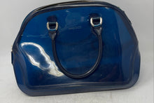 Load image into Gallery viewer, Sapsucker Womens Blue Jelly Logo Charm Bottom Studs Dome Double Handle Handbag
