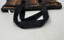 Load image into Gallery viewer, LeSportsac Womens Brown Black Leopard Print Outer Zip Pockets Tote Purse