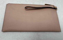 Load image into Gallery viewer, Michael Kors Womens Nude Saffiano Leather Studded Zip Top Wristlet Clutch Wallet