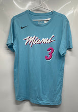 Load image into Gallery viewer, Nike Mens Light Blue Miami Heat Dwyane Wade #3 NBA Sport T-Shirt Size S
