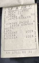 Load image into Gallery viewer, James Dillon Mens Black Peak Lapel Double Breasted Three Button Blazer Size 50