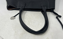 Load image into Gallery viewer, London Fog Womens Black Bottom Studs Inner Pockets Double Handle Shoulder Bag
