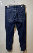 Load image into Gallery viewer, Banana Republic Womens Blue Premium Denim High-Rise Button Front Skinny Jeans 27