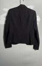 Load image into Gallery viewer, Anne Klein Womens Dark Gray Striped Notch Lapel Three-Button Blazer Size 4