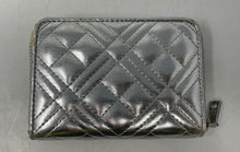 Load image into Gallery viewer, Authentic Love Moschino Womens Silver-Tone Zip-Around Wallet Stained & Damaged