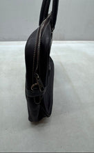 Load image into Gallery viewer, Cole Haan Mens Black Leather Inner Pockets Double Handle Laptop Case Briefcase