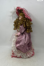 Load image into Gallery viewer, Vintage Collection Curly Blonde Hair And Brown Eyes Victorian Porcelain Doll