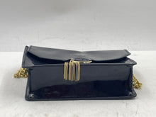 Load image into Gallery viewer, Jimmy Choo Parfums Womens Black Gold-Tone Chain Strap Flap Crossbody Bag Worn