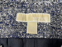 Load image into Gallery viewer, Michael Kors Womens Blue White Round Neck Sleeveless Shift Dress Size 16