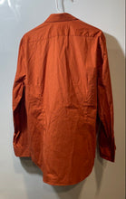 Load image into Gallery viewer, Express Mens Rust Extra Slim Fit Long Sleeve Collared Button-Up Shirt Size L