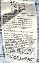 Load image into Gallery viewer, Banana Republic Mens Blue Plaid Long Sleeve Non-Iron Slim Fit Dress Shirt Size L