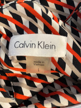 Load image into Gallery viewer, Calvin Klein Womens Multicolor Geometric Print Sleeveless Blouse Top Size L