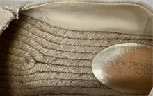 Load image into Gallery viewer, Michael Kors Womens Gold Front Bow Round Toe Slip-On Espadrille Shoes Size 7M