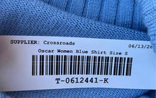 Load image into Gallery viewer, Oscar De La Renta Womens Blue Pullover Sweater Size Small With Tag