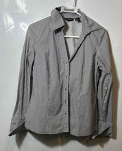 Load image into Gallery viewer, INC International Concepts Womens White Black Striped Button-Up Shirt Size 8