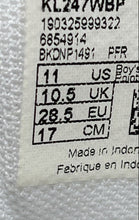 Load image into Gallery viewer, New Balance Boys 247 KL247WBP Black White Sneaker Shoes Size 11 No Insole