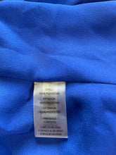 Load image into Gallery viewer, Calvin Klein Womens Blue Keyhole Back Ruffle Front Sleeveless Blouse Top Size L