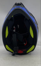 Load image into Gallery viewer, MXJ-Gear Unisex Black And Blue Motorcycle Helmet Size L With Goggles
