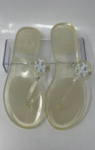 Load image into Gallery viewer, Authentic Tory Burch Womens Mini Miller Ivory Slip-On Flat Thong Sandals Size 6M