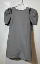 Load image into Gallery viewer, Zara Womens Black White Houndstooth Short Puff Sleeve Mini Dress Size XS
