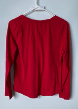 Load image into Gallery viewer, Calvin Klein Womens Red Long Sleeve Crew Neck Pullover Sleep Shirt Size Medium