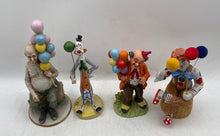 Load image into Gallery viewer, Assorted Lot Of 4 Multicolor Collectible Mixed Balloon Clown Figurines