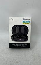 Load image into Gallery viewer, Bass Jaxx Black Open Wireless Earbuds With Real Time Translation Not Tested