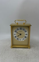 Load image into Gallery viewer, Vintage Seiko Gold-Tone Roman Numerals Round Analog Dial Collectible Desk Clock