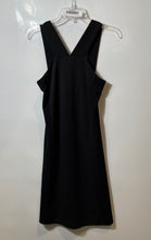 Load image into Gallery viewer, Zara Womens Black Sleeveless Back-Zip Party Cocktail Sheath Dress Size Medium