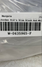 Load image into Gallery viewer, Nike Kids Air Jordan 1 Low Blue Black And White Sneaker Shoes Size 3.5Y No Laces