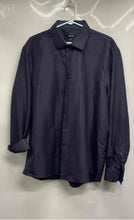 Load image into Gallery viewer, Nine West Mens Blue Long Sleeve Spread Collar Slim Fit Dress Shirt Size XL