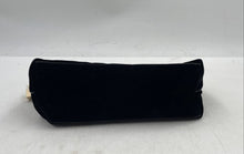 Load image into Gallery viewer, Dolce & Gabbana Beauty Womens Black Velvet Zipper Cosmetic Makeup Bag Stained