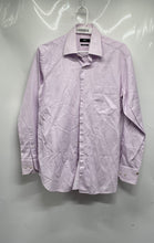 Load image into Gallery viewer, Hugo Boss Mens Purple Striped Classic Fit Cotton Dress Shirt Size 15 32/33