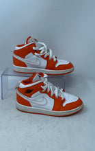 Load image into Gallery viewer, Nike Kids Air Jordan 1 Mid SE DM4229-800 Electro Orange Sneaker Shoes Size 1Y