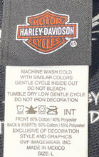 Load image into Gallery viewer, Harley-Davidson Womens Black Gray Sleeveless Collared Full-Zip Vest Size Large