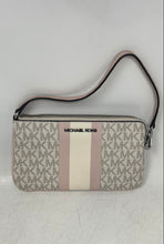 Load image into Gallery viewer, Michael Kors Womens Jet Set Beige Monogram Print Zipper Wristlet Wallet