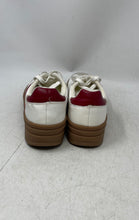 Load image into Gallery viewer, La Sheelah Womens Gray White Red Suede Lace-Up Platform Sneaker Shoes Size 7.5