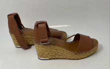 Load image into Gallery viewer, Franco Sarto Womens Clemens Brown Open Toe Wedge Heels Espadrille Sandals Size 7