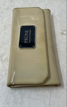 Load image into Gallery viewer, Prune Womens Beige Patent Leather Credit Card Slots Snap Trifold Wallet